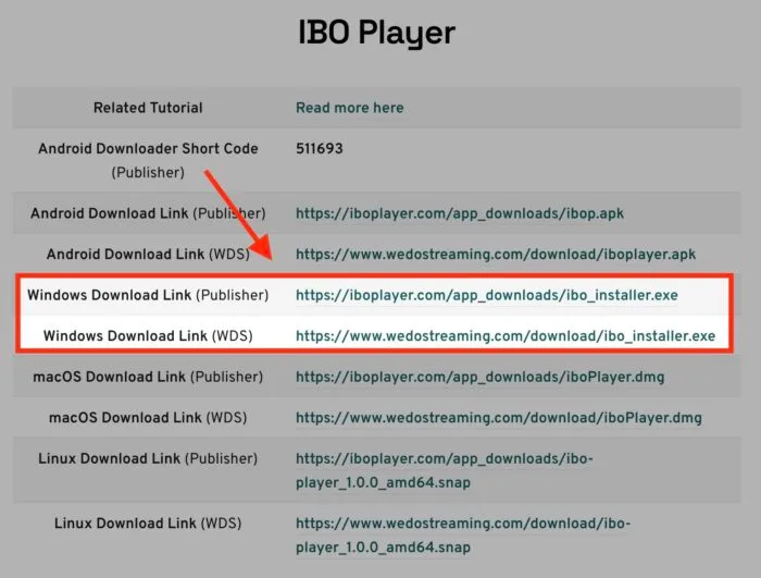 IBO Player auf Windows